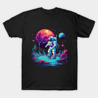 astronaut exploring galaxy T-Shirt